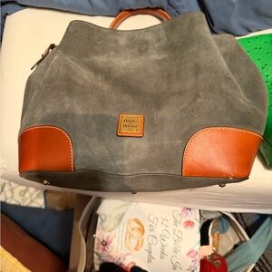 Dooney & Bourke Charcoal and Cognac Satchel